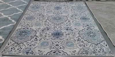 CREAM / LIT GREY 6'-7" x 9'-2" Back Stain Rug Reduced Price 1172770375 MAD600C-6 - Image 1 of 4