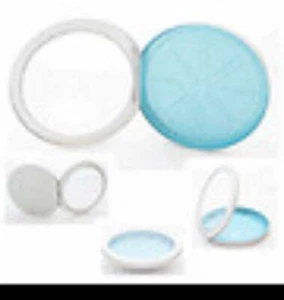 NUEVO ESTUCHE REDONDO DE ESTAÑO CD DE ALTA CALIDAD CON VENTANA, BANDEJA DE CD AZUL, BL800, 1 PIEZA - Imagen 1 de 1