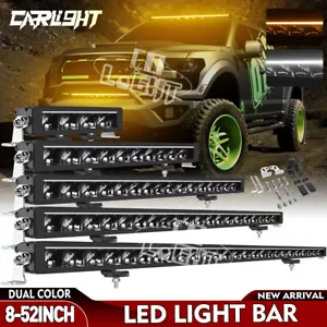 Night Blazer 10/20/32/40/52" Slim LED Light Bar DRL Park Light Function 12V 24V - Picture 1 of 19