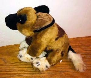 K & M International Inc Hyena Wild Dog 12" Brown Plush Stuffed Animal Toy - Picture 1 of 2