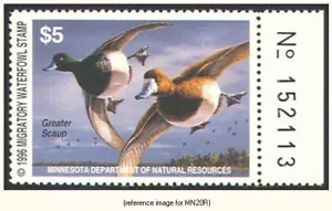 D2K Minnesota Duck Stamp 1996 $5.00 w/rt # tab - Picture 1 of 1