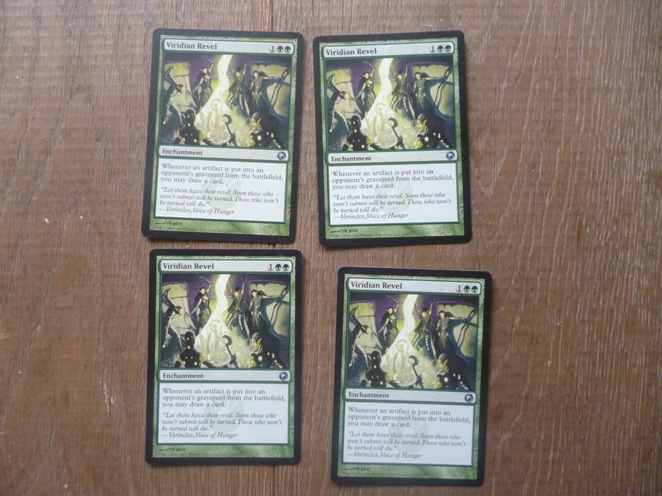 MTG 4 x Viridian Revel Uncommon Scars of Mirrodin Magic The Gathering Playset NM - Image 1 of 1