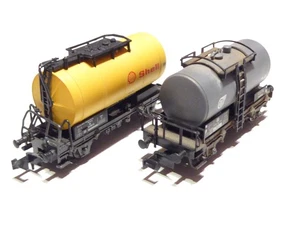 Minitrix N DB 2x 2achsiger Kesselwagen gelb grau gebraucht G871 - Picture 1 of 4