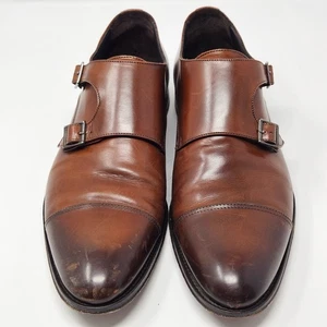 To Boot New York Schuhe Herren 10 doppelter Mönchsriemen braun Leder Adam Derrick - Bild 1 von 10