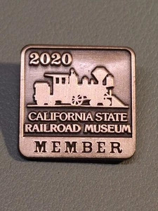 Pin de miembro del Museo del Ferrocarril del Estado de California 2020 - Imagen 1 de 3