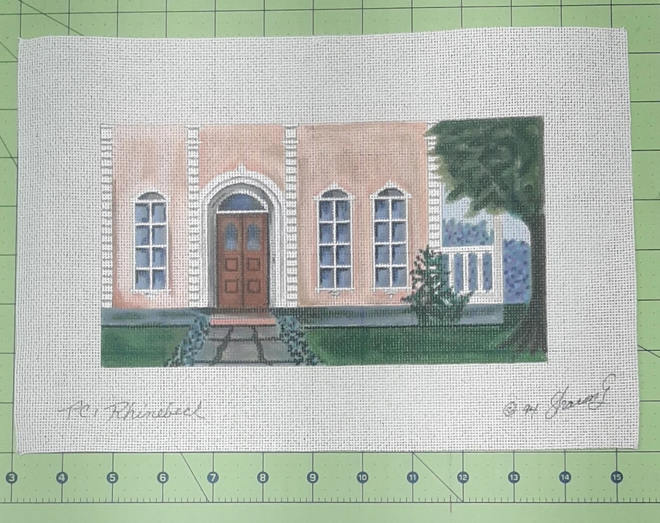 Handpainted Needlepoint 18ct SHARON G PC Rhinebeck 1994 - Image 1 of 1