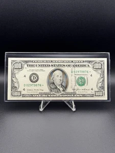 Serie 1985 *STAR NOTE* 100 $ Dollar Schein - SN# D 02979876* - 1,2M gedruckt *NIEDRIG - Bild 1 von 3