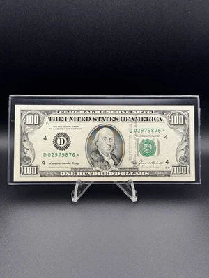 Series 1985 *STAR NOTE* $100 Dollar Bill - SN# D 02979876* - 1.2M Printed *LOW - Image 1 of 3