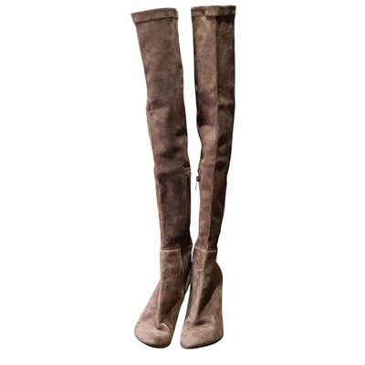 Jimmy Choo Khaki Turner 110 gamuza elástica OTK - EU 40/ US 10 *Ver descripción* Foto 1 de 4