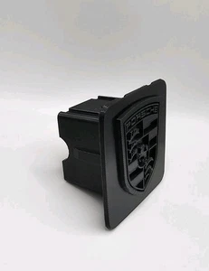 Porsche Stuttgard Black In Black Tow Hitch Cover/Plug/Cap for 2" Receivers - Picture 1 of 2