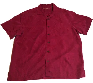 Caribbean Hawaiian Shirt Mens Size XL Red Floral Short Sleeve Button Up Modal - Picture 1 of 5