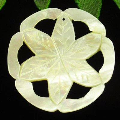 Натуральный белый раковина полый цветок подвеска бусина 45 x 2 мм H84268 - Изображение 1 из 2