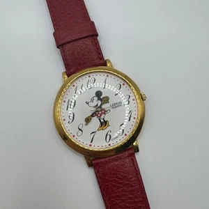 Damen Lorus Minnie Mouse weißes Zifferblatt goldfarbene Quarz Armbanduhr V501-0A20 - Bild 1 von 7