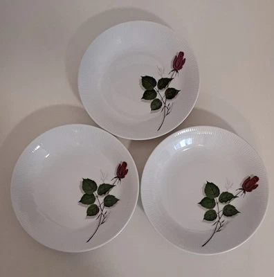 3 Suppenteller Winterling Marktleuthen Rose-Dekor - Bild 1 von 2