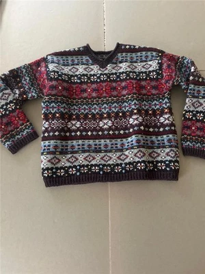 Suéter de lana Abercrombie & Fitch confiable para exteriores vintage Fair Isle mediano Foto 1 de 4