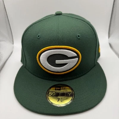 Sombrero ajustado New Era 59Fifty Green Bay Packers verde/dorado talla 7 1/8 Foto 1 de 4
