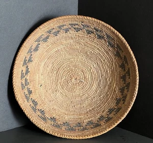 1900’s Antique Native American Indian Mono Basket ~ Tightly Woven Rattlesnake 7” - Picture 1 of 10