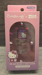 Calcomanías decorativas de uñas The Creme Shop x Sanrio Hello Kitty 50 piezas + esmalte transparente - Imagen 1 de 2