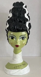 Halloween Novia de Frankenstein Busto 14” Decoración Retro Mesa NUEVO - Imagen 1 de 5