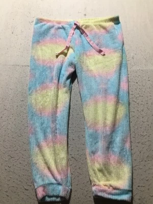 Calça pijama Bobbie Brooks difusa plus size 3X amarela azul cordão elástico - Imagem 1 de 4