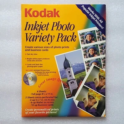 KODAK Inkjet Photo Variety Pack 1645100 New SEALED - Image 1 of 2