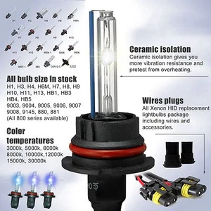 Dos Xentec 35W 55W Xenón HID Kit de Repuesto Bombillas Cables Tapones H4 9006 - Imagen 1 de 20