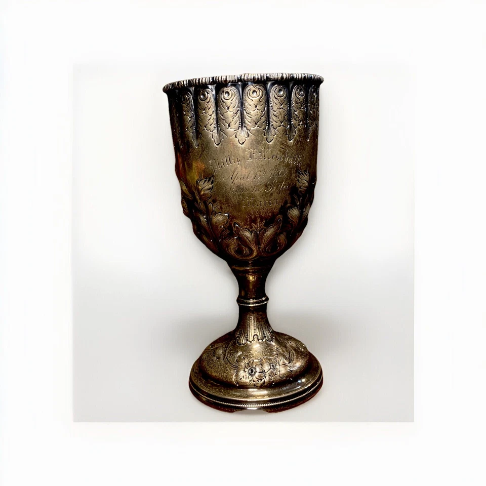 RARO 220 gramos antiguo Tiffany & CO Grosjean & Woodward copa esterlina 1862* Foto 1 de 4