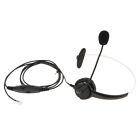 Telephone Headset RJ9 Plug Noise Cancelling w/ Mic Over Head for Call Center