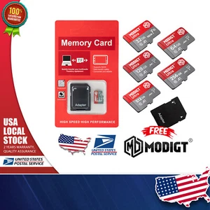 Micro SD Card 32GB 64GB 128GB 256 Class 10 SDXC Phone Memory & Adapter - Picture 1 of 20