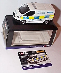 Corgi Vanguards 1:43 SCALE VA15103 Ford Transit Custom Leader W Yorkshire Police - Picture 1 of 2
