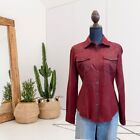 Women Lambskin Shirt Genuine Leather Exclusive Stylish Formal Tops Party Wear
