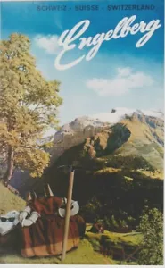 Póster original vintage ENGELBERG SENDERISMO MONTAÑAS c.1948 - Imagen 1 de 1