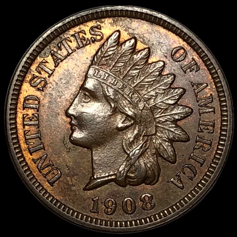 1908 Indian Head Cent Penny #E8824 Cover