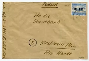ALEMANIA SEGUNDA GUERRA MUNDIAL 3ER REICH CORREO DE CAMPO CUBIERTA DE CORREO DE ISLA RHODAS MICHEL 8B II EXPT BPP - Imagen 1 de 2