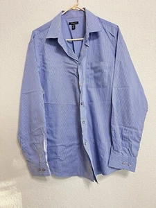 Van Heusen Men's XL Long Sleeve Blue Plaid Button Down Dress Shirt - Picture 1 of 5