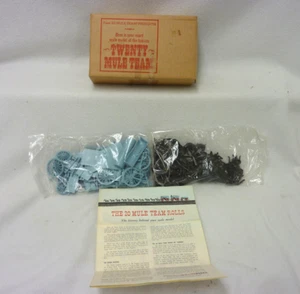 RARE VTG TWENTY MULE TEAM PLASTIC SCALE MODEL KIT THE 20 MULE TEAM ROLLS NIOB - Picture 1 of 16