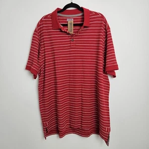 Camisa Polo Duluth Trading Co No Para Hombre Talla XL Manga Corta Rojo Rayas Algodón NUEVA - Imagen 1 de 8