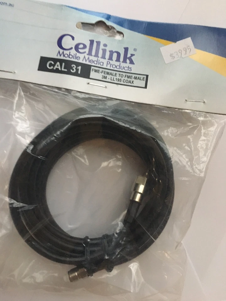 Coaxial Extension LL195 Low-Loss Cable FME-Male to FME-Female x3 Metres. Br/New  - Image 1 of 3