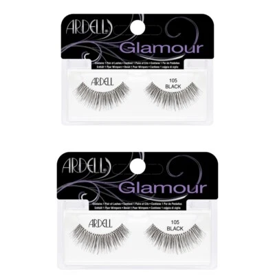 2x Ardell Lashes Glamour 105 Black Strip Lashes - image 1 of 4