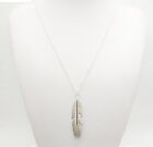 Simple Fashion Feather Pendant Necklace Sweater Chain Women Jewelry Gifts Party
