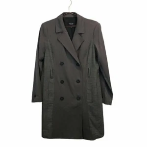 Vera Wang | karierter zweireihiger Trenchcoat mit Knopfleiste Gr. M - Bild 1 von 11