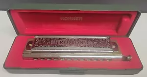 HOHNER Armonica Super Cromatica 270, Chiave C, Made in Germany, Ottime Condizioni - Foto 1 di 9