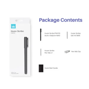 HUION Scribo PW310 Digital Pen with Ballpoint Ink/Gel Ink/Plastic Pen Nib - Picture 1 of 12