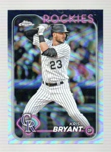 Tarjeta paralela refractor Kris Bryant cromado Topps 2024 #179 - Imagen 1 de 1