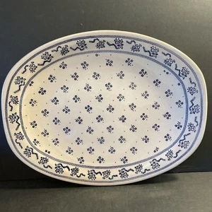 Vintage Laura Ashley Johnson Bros Petite Fleur ovale Platte England blau 13,5" EUC - Bild 1 von 7