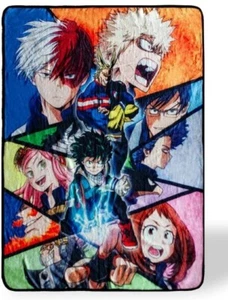 My Hero Academia Anime Fleece Blanket 50x40 Vacuum Sealed Multiple Character New - Picture 1 of 9