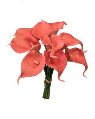 USA-10pc bundle quality real touch calla lily navy Silver Burgundy plum 60+color - Image 1 of 4