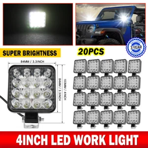 20 piezas 48W LED luces de trabajo vainas camión todoterreno tractor foco luces de inundación 12V blancas - Imagen 1 de 9