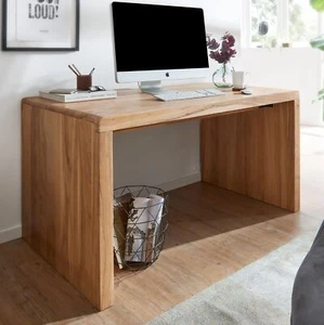 Schreibtisch Massiv Holztisch Akazie Büro Arbeitszimmer Tisch - Bild 1 von 6