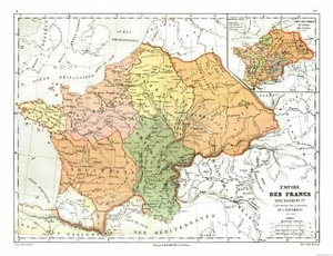 Historic Map - French Empire - Cortambert 1880 - 29.98 x 23 - Vintage Wall Art - Picture 1 of 20